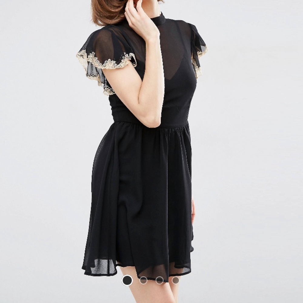 ASOS Black Skater dress size 2